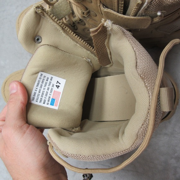KKK Mens Tactical Combat Boot 13US 47EU Beige Zipper Lace Up Rugged Outdoor NEW? main image 16